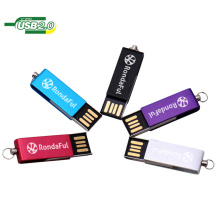 Hot Selling Cheap Swivel/Rotating Metal Flash Disk Memory USB with Keychain